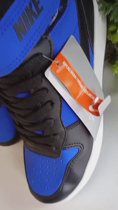 Tênis Nike Borugh Cano Alto - Azul e Preto